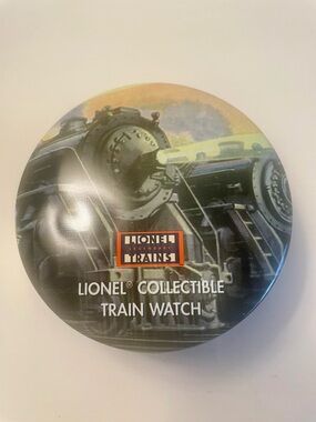 Lionel Train Watch with Brown Band in Original Tin Box  New Vintage